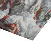 English Setter Dog Weihnachtsfest Schneidebrett (Ecke)