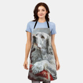 English Setter Dog Weihnachtsfest Schürze (Getragen)