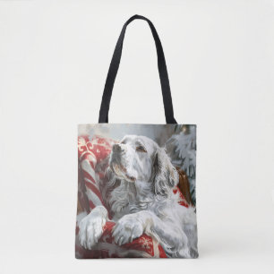 English Setter Dog Weihnachtsfest Tasche