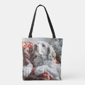 English Setter Dog Weihnachtsfest Tasche (Rückseite)