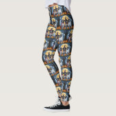 English Setter Dogs Pumpkin Halloween Funny Leggings (Links)
