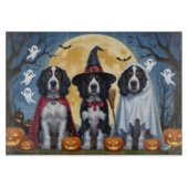 English Setter Dogs Pumpkin Halloween Funny Schneidebrett (Vorderseite)