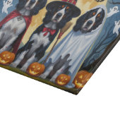 English Setter Dogs Pumpkin Halloween Funny Schneidebrett (Ecke)