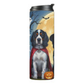 English Setter Dogs Pumpkin Halloween Funny Thermosbecher (Nach links gedreht)