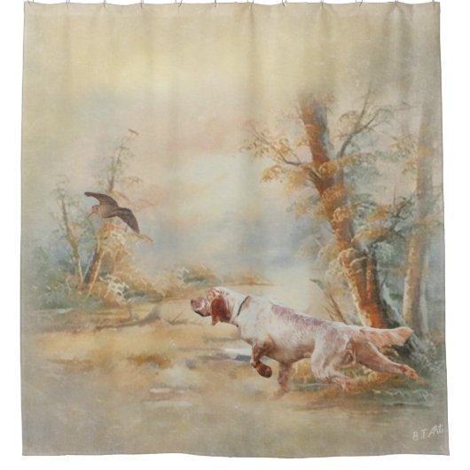 English Setter Duschvorhang (Vorderseite)