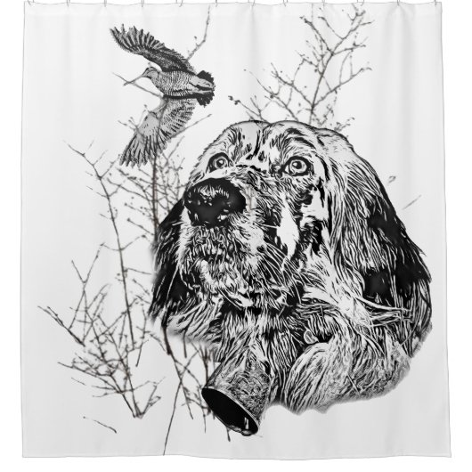 English Setter Duschvorhang (Vorderseite)