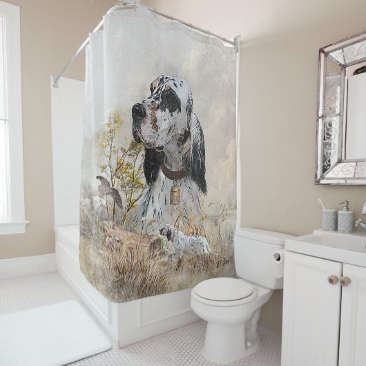 English Setter Duschvorhang (Beispiel)