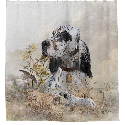 English Setter Duschvorhang (Vorderseite)