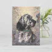 English Setter Einladung (Stehend Vorderseite)