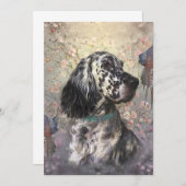 English Setter Einladung (Vorne/Hinten)
