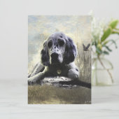 English Setter Einladung (Stehend Vorderseite)