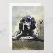 English Setter Einladung (Vorne/Hinten)