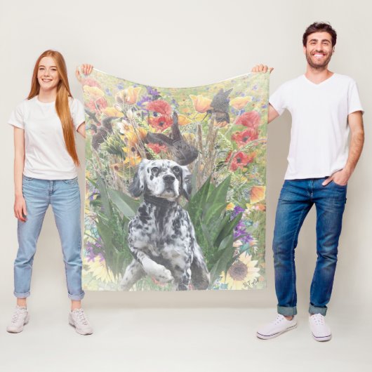 English Setter Fleecedecke (Beispiel)