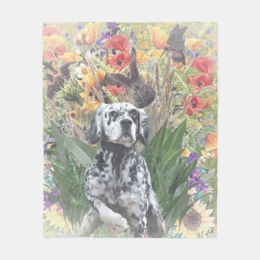 English Setter Fleecedecke (Vorderseite)