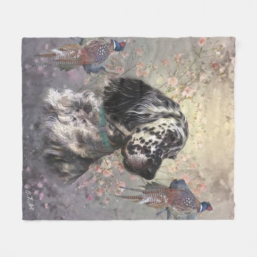 English Setter Fleecedecke (Vorderseite (Horizontal))