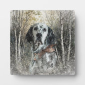 English Setter  Fotoplatte (Vorderseite)