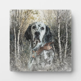 English Setter  Fotoplatte