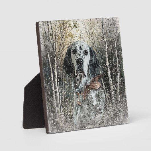 English Setter  Fotoplatte (Vorderseite)