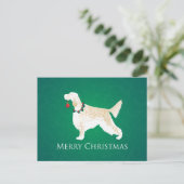 English Setter Frohe Weihnachtsgestaltung Feiertagspostkarte (Stehend Vorderseite)