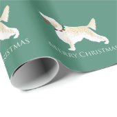 English Setter Frohe Weihnachtsgestaltung Geschenkpapier (Rolleneckpunkt)