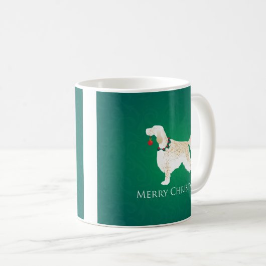 English Setter Frohe Weihnachtsgestaltung Kaffeetasse (VorderseiteRechts)