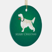 English Setter Frohe Weihnachtsgestaltung Keramik Ornament (Rechts)