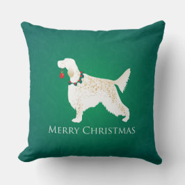 English Setter Frohe Weihnachtsgestaltung Kissen