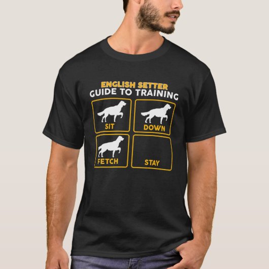 English Setter | Funny Guide to Training T-Shirt (Vorderseite)