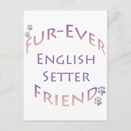 English Setter Furever Postkarte (Vorderseite)