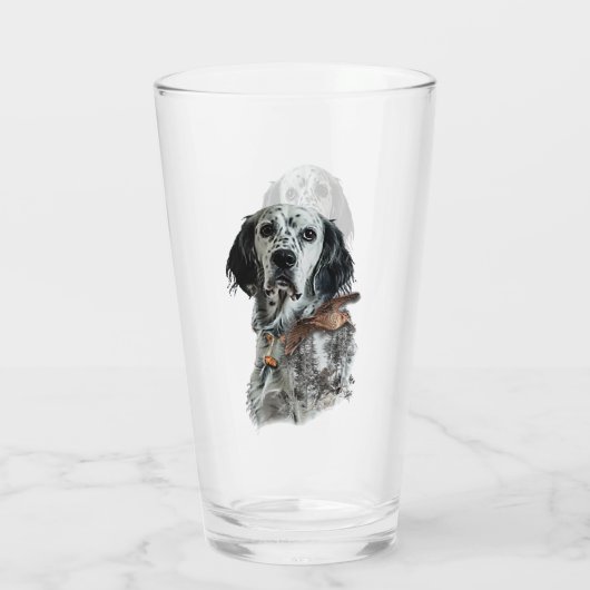 English Setter  Glas (Rückseite)