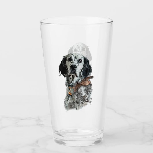 English Setter  Glas (Vorderseite)
