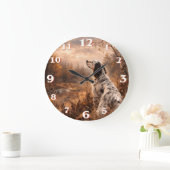 English Setter Große Wanduhr (Zuhause)