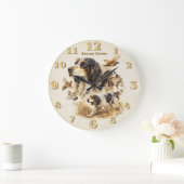 English Setter  Große Wanduhr (Zuhause)