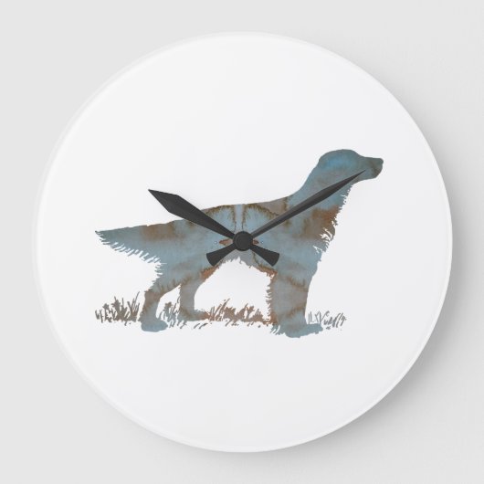 English setter große wanduhr (Vorderseite)