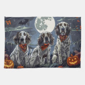 English Setter Halloween Spooky Geschirrtuch (Horizontal)