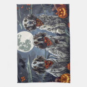 English Setter Halloween Spooky Geschirrtuch (Vertikal)