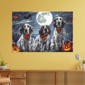 English Setter Halloween Spooky Leinwanddruck (Insitu (Wohnzimmer))