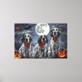 English Setter Halloween Spooky Leinwanddruck (Vorderseite)