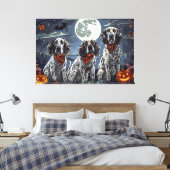 English Setter Halloween Spooky Leinwanddruck (Insitu (Schlafzimmer))