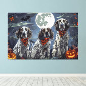 English Setter Halloween Spooky Leinwanddruck (Insitu (Holzboden))
