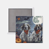 English Setter Halloween Spooky Magnet (Vorderseite/Rückseite)