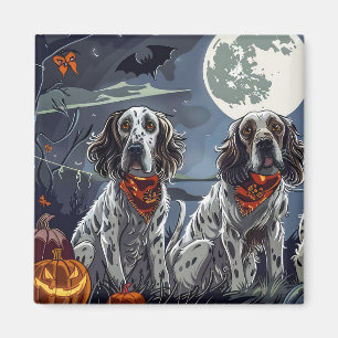 English Setter Halloween Spooky Magnet