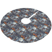 English Setter Halloween Spooky Polyester Weihnachtsbaumdecke (Schrägansicht)