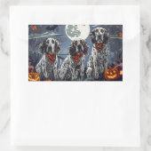 English Setter Halloween Spooky Rechteckiger Aufkleber (Tasche)