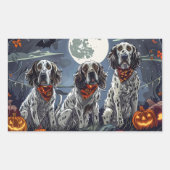 English Setter Halloween Spooky Rechteckiger Aufkleber (Vorderseite)