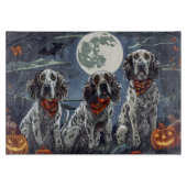 English Setter Halloween Spooky Schneidebrett (Vorderseite)