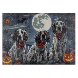 English Setter Halloween Spooky Schneidebrett