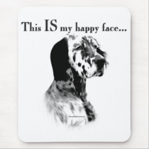 English Setter Happy Face Mousepad