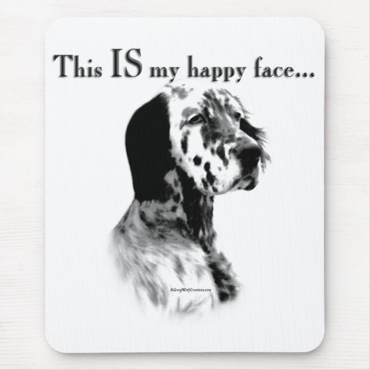 English Setter Happy Face Mousepad (Vorne)