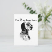 English Setter Happy Face Postkarte (Stehend Vorderseite)